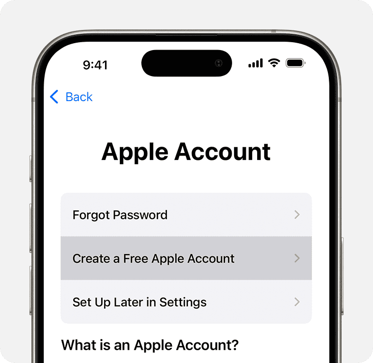 How to create a new Apple Account