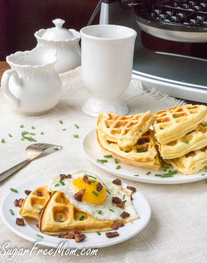 Low Carb Cloud Bread Cheddar Waffles (Keto, Gluten Free)