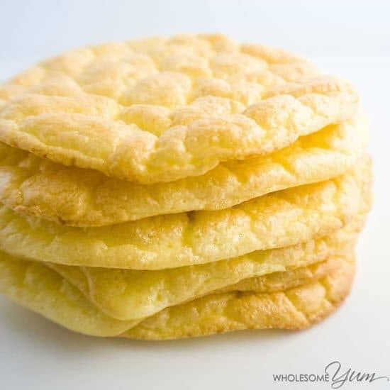 A stack of cloud bread pieces