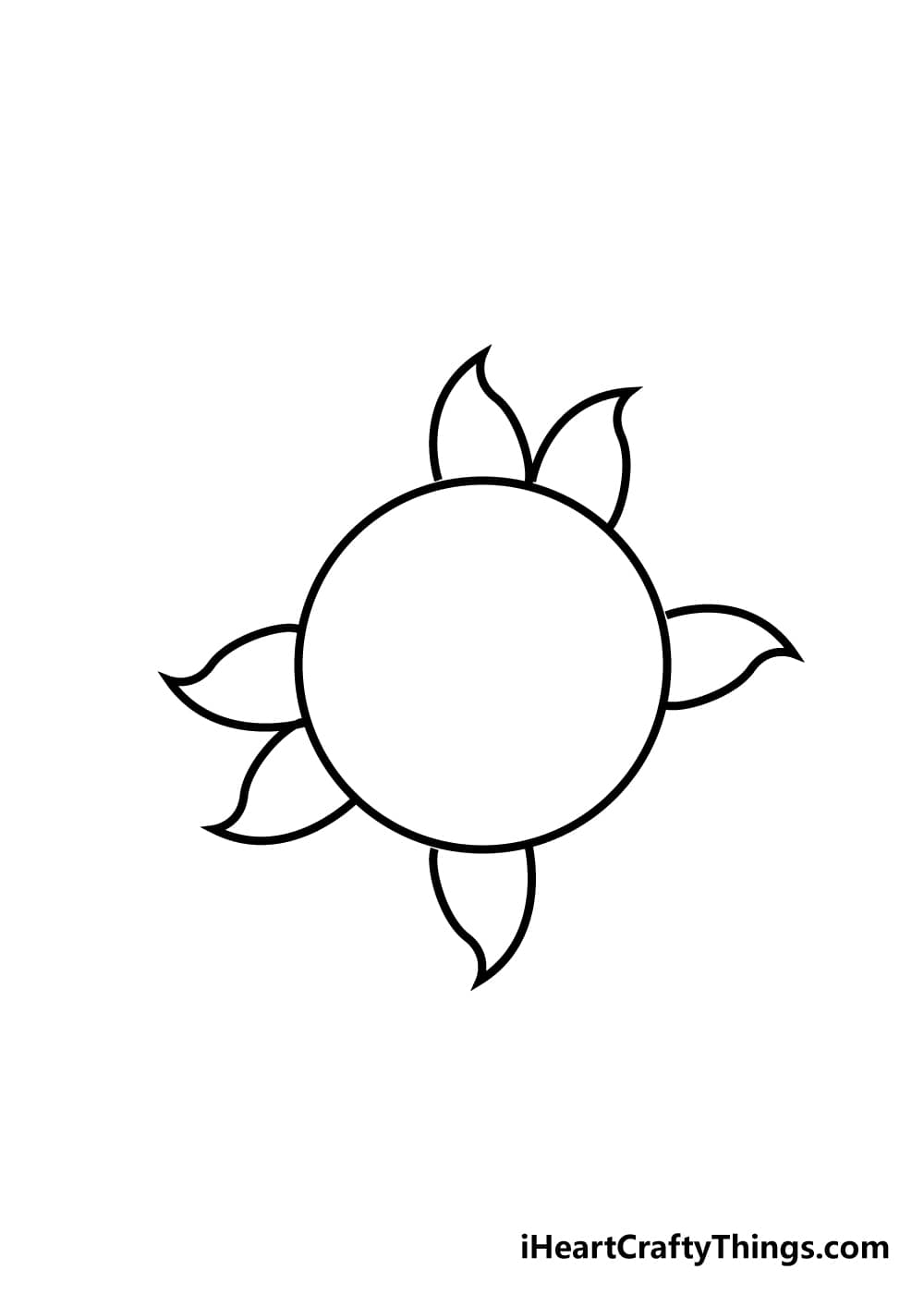 sun drawing step 3