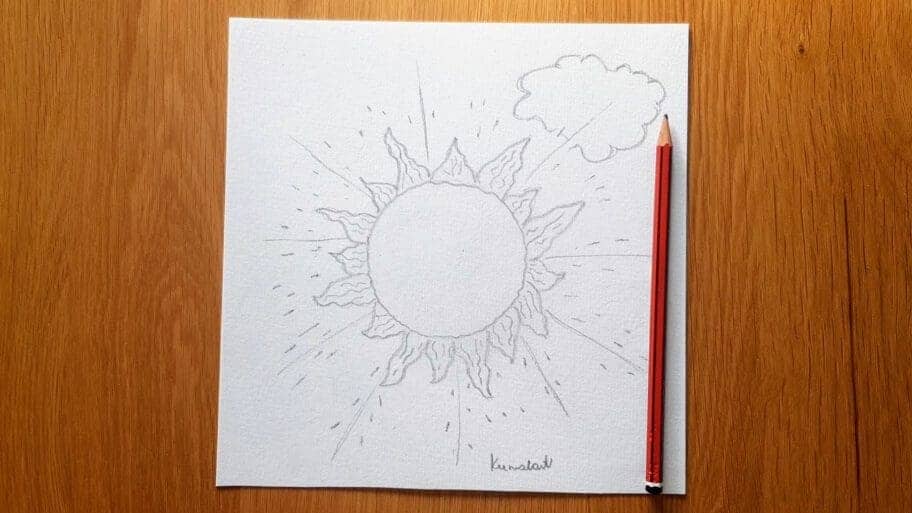 How To Draw The Sun Step By Step