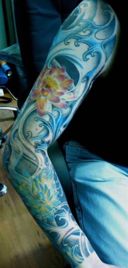 49 Japanese Water Tattoo Sleeve