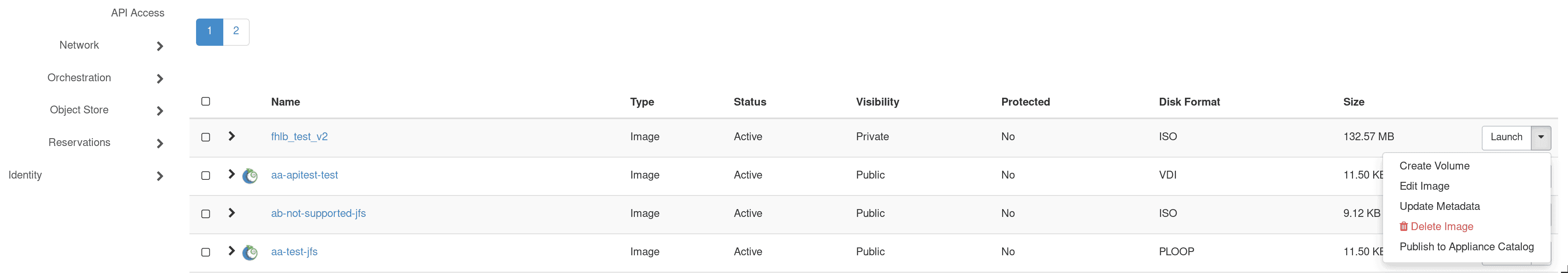 Publish to Appliance Catalog