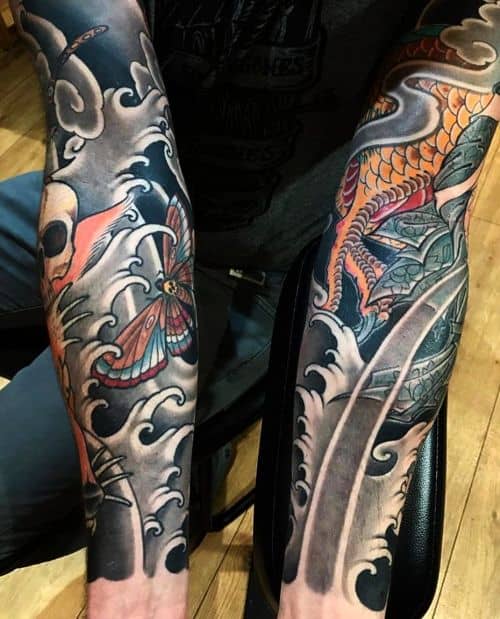 Japanese Wave Tattoo Sleeve