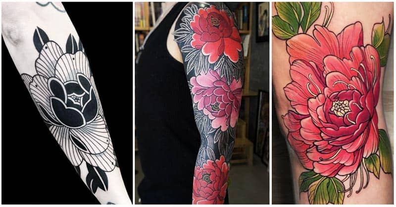 Japanese Peony Tattoo Designs