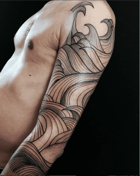 Japanese Half Sleeve Tattoos Black And Grey