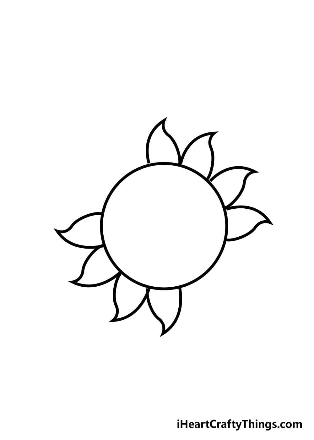 sun drawing step 4