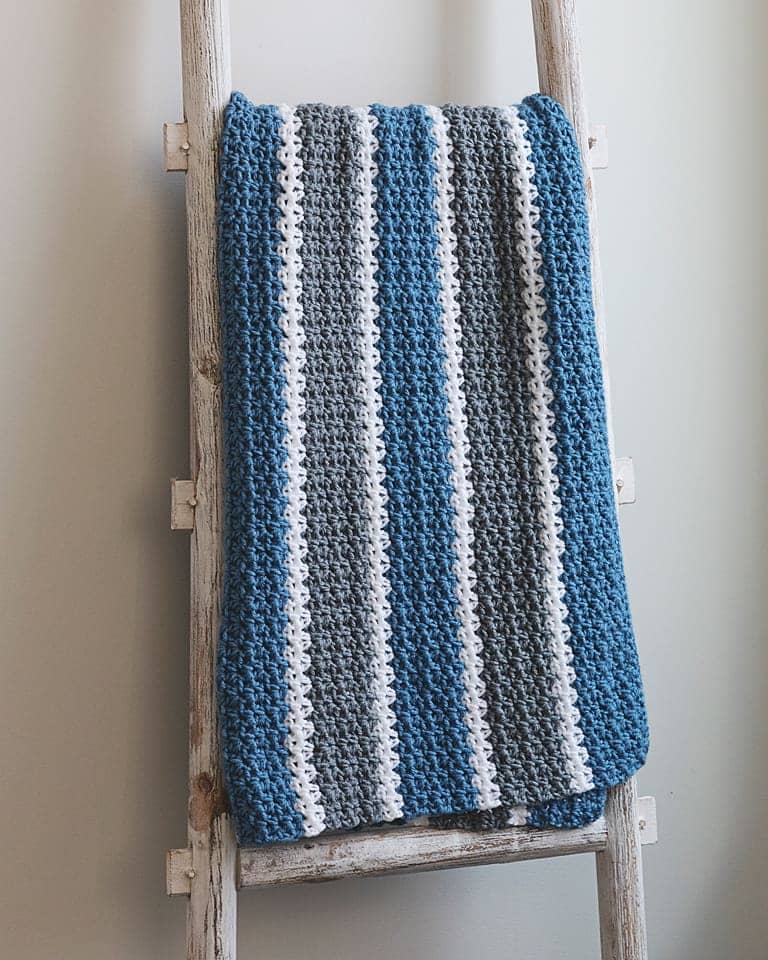 Striped Crochet Baby Blanket Pattern