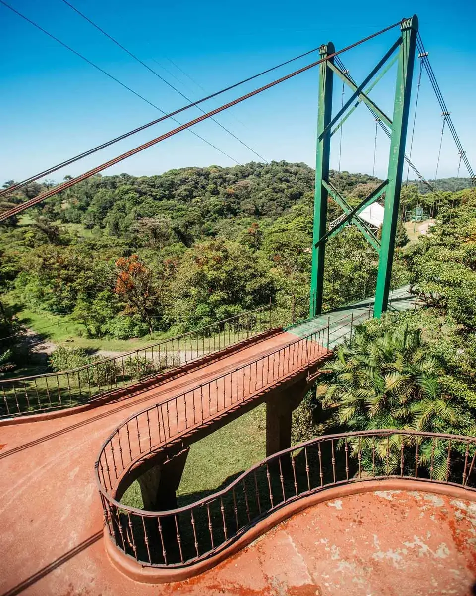 the Sky Adventrures bridge in Monteverde, Costa Rica