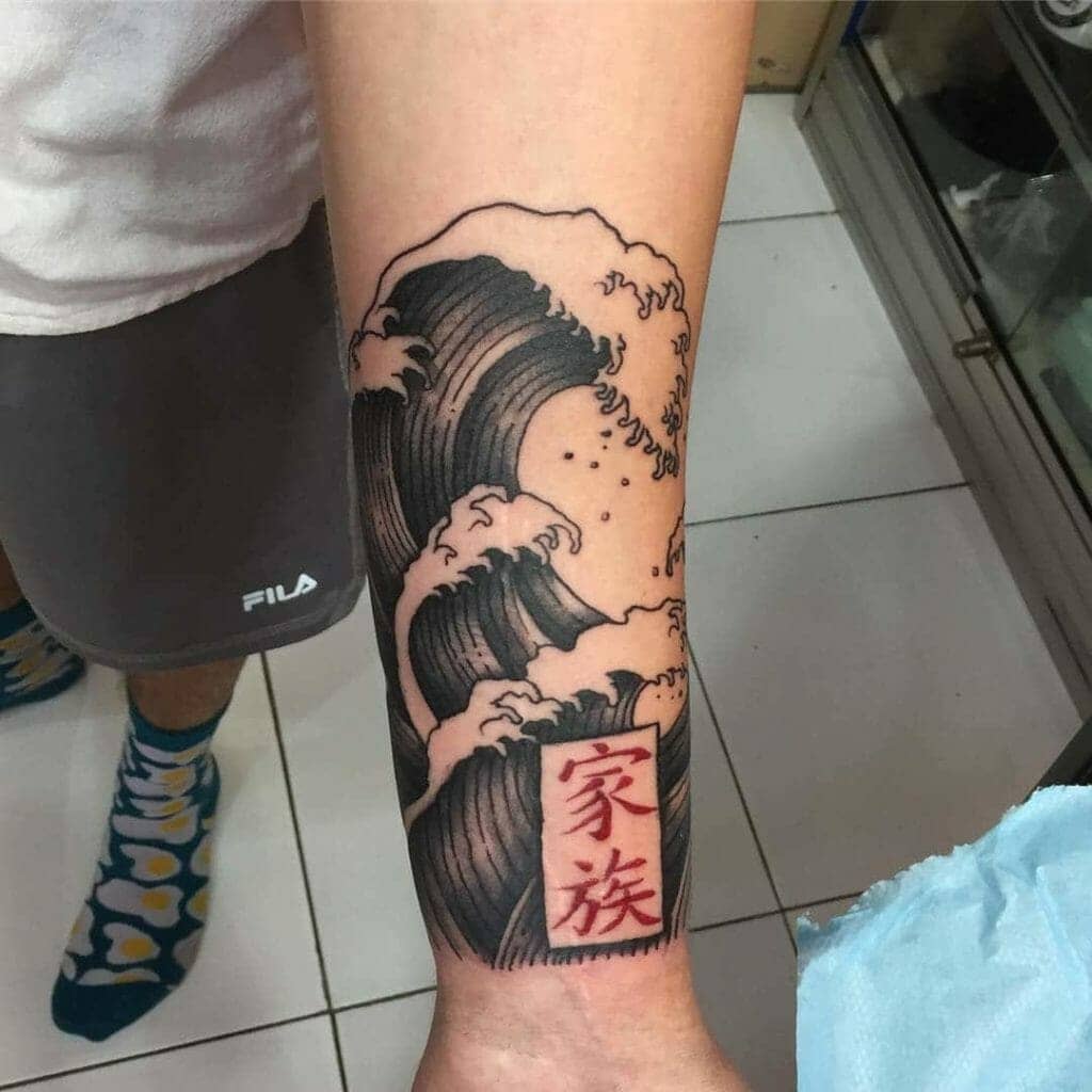 japanese wave tattoo