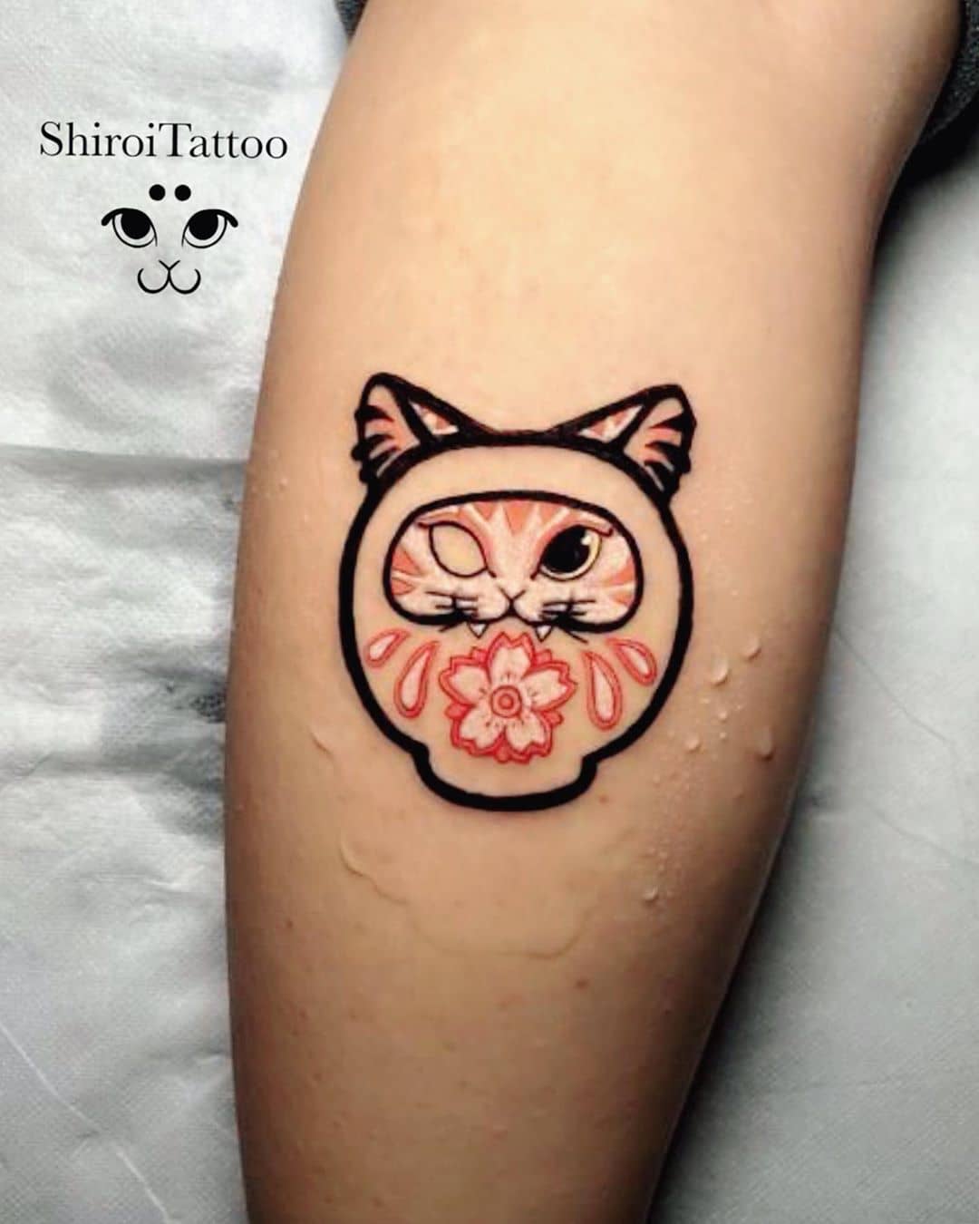 Japanese Cat Tattoo