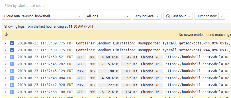 Stackdriver 日志查看器