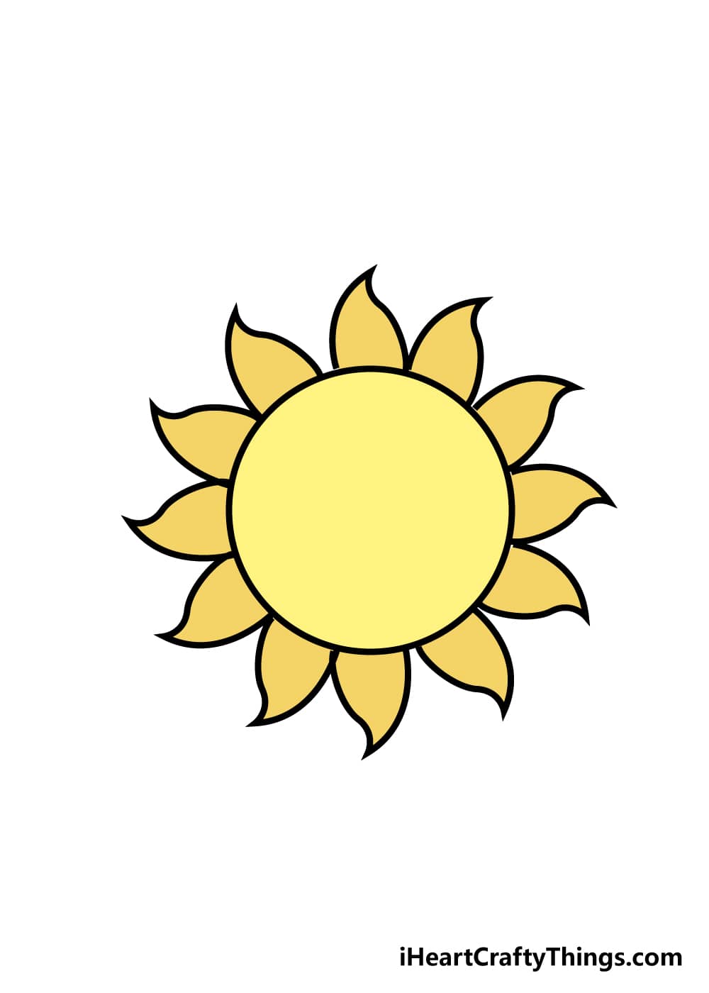 sun drawing step 7