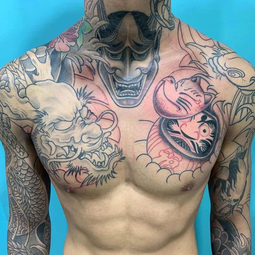 japanese Tattoo Sleeve& Chest