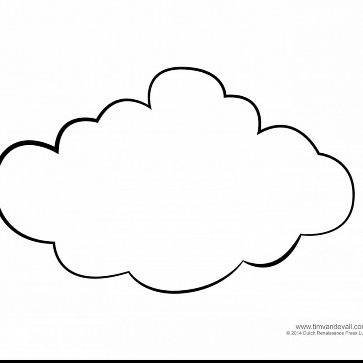 1224x1224 Printable Cloud Coloring Pages With Rain Free Kids Shapes Little