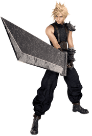 Cloud Strife from FFVII remake battle render