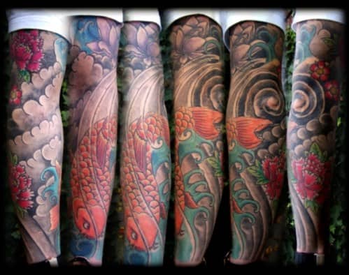 23 Japanese Sleeve Tattoo