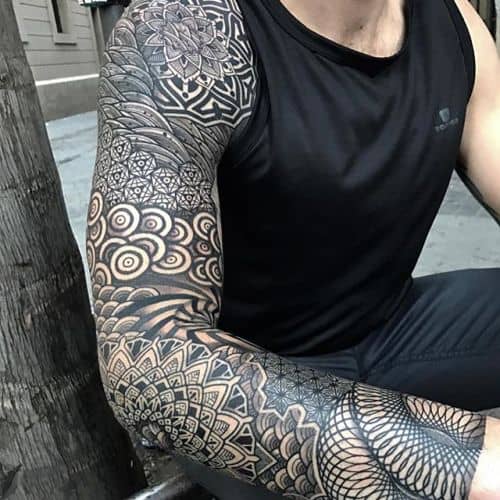 Japanese Chrysanthemum Tattoo Sleeve