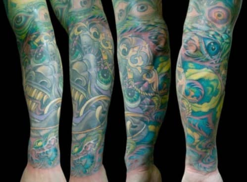 14 Japanese Forearm Sleeve Tattoo