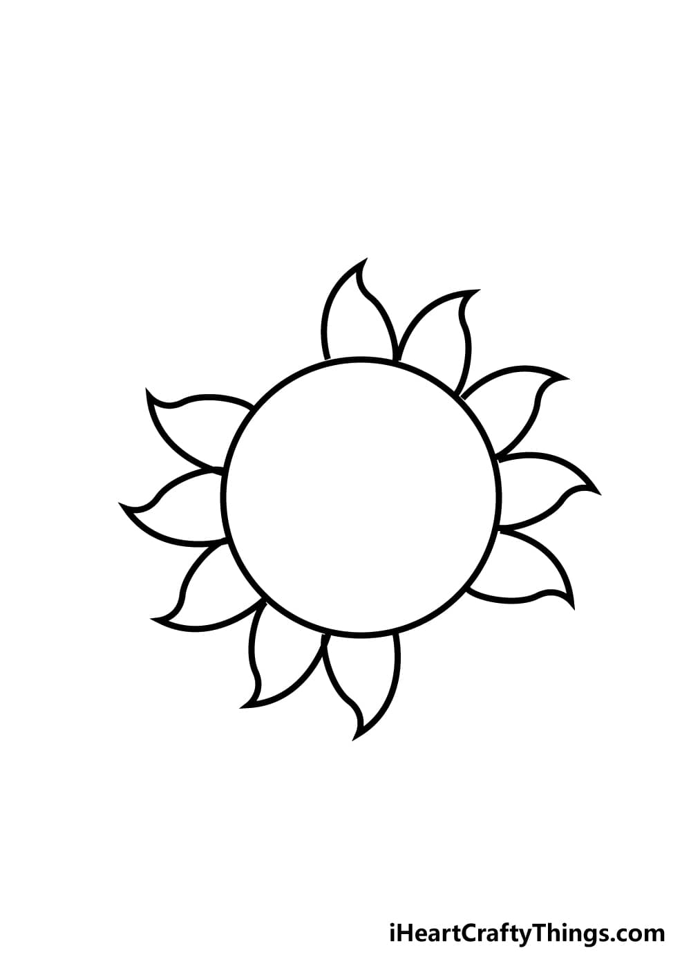 sun drawing step 5