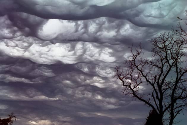 dark undulating  cloud