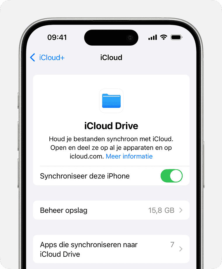 iCloud Drive configureren