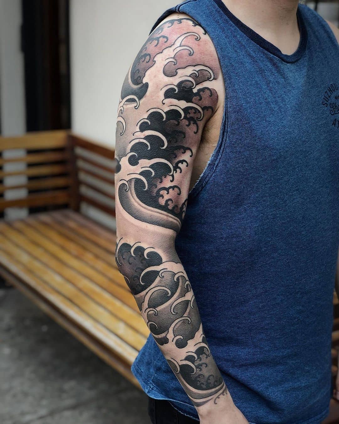 Japanese Wave Tattoo Sleeve