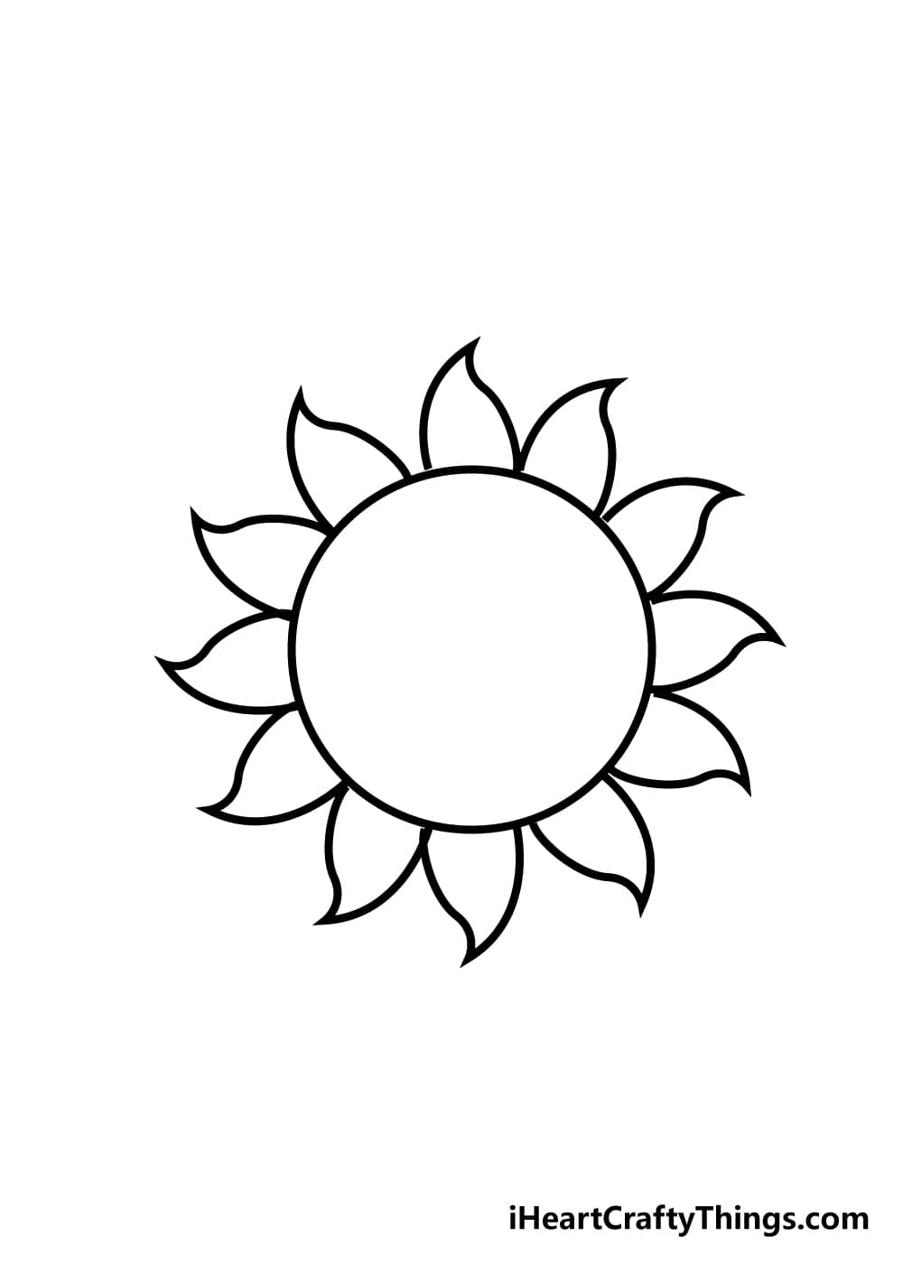 sun drawing step 6