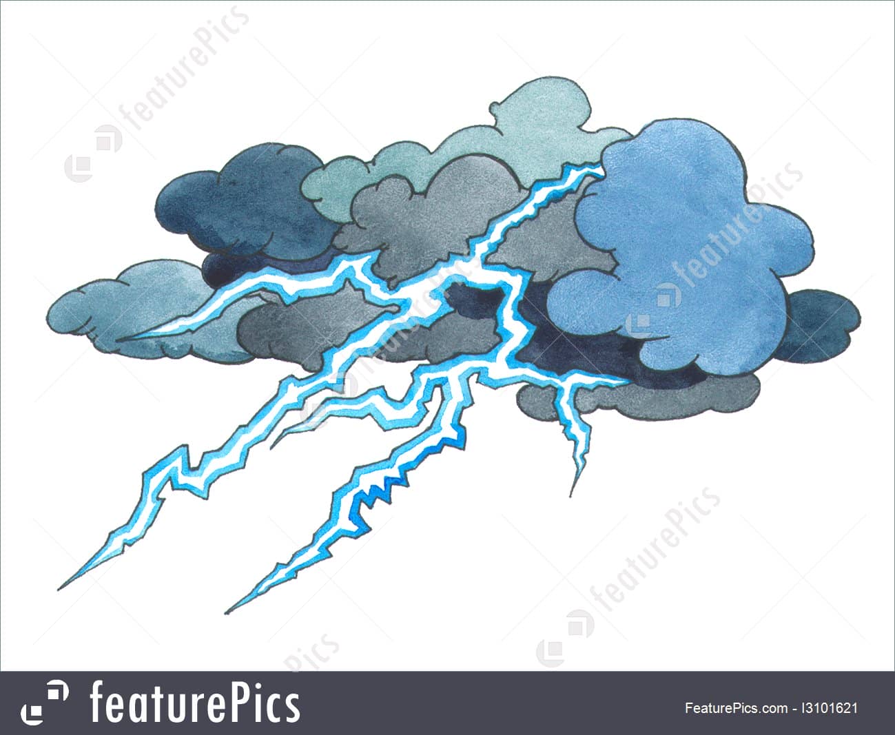 1299x1067 Illustration Of Thunder Storm