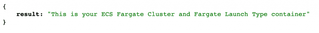 ECS Fargate Cluster