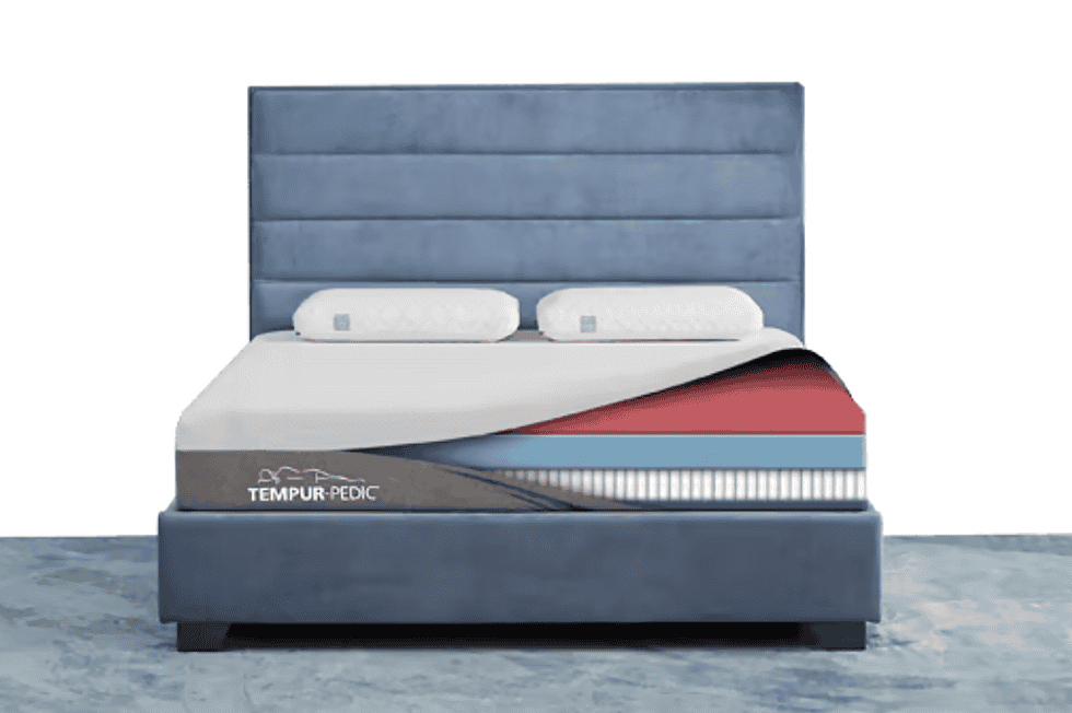 tempurpedic mattress graphic showing a mattress with its inner materials exposed