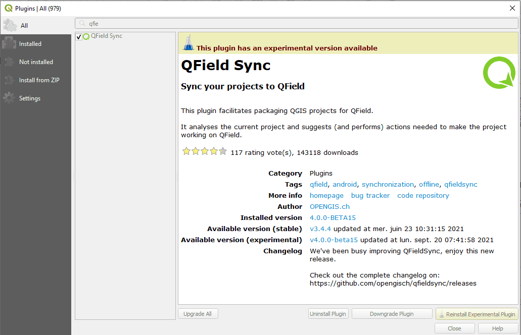 QFieldSync plugin