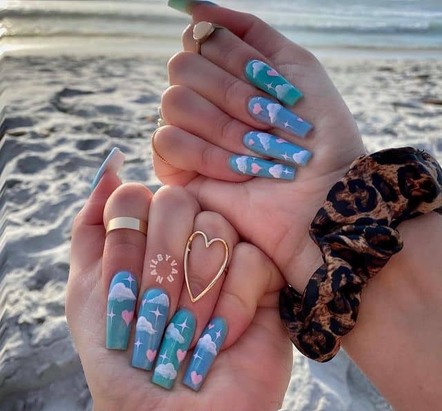 40+ Cloud Nails Perfect For Your Next Mani!