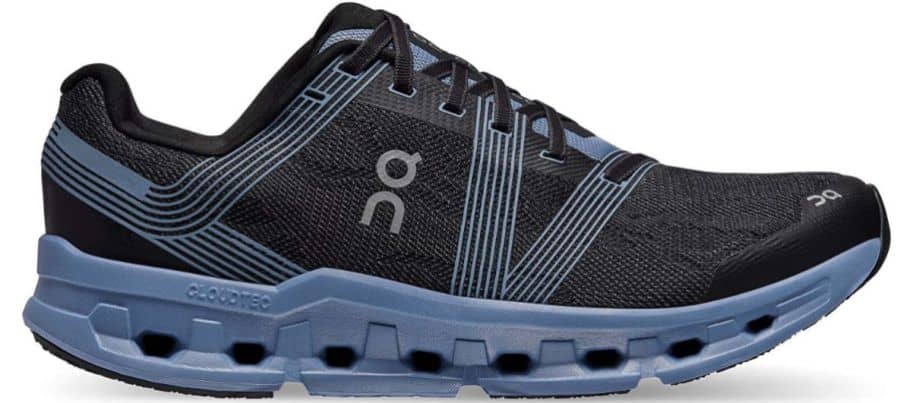 on cloud black and blue mens sneaker