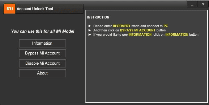 What is Mi Account Unlock Tool