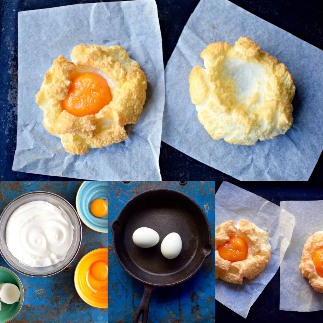 Breakfast doesn't get more fun than cloud eggs. Whip your egg whites until fluffy, bake a little, reintroduce the yolk, bake a little more and, et voilà - cloud eggs. This Instagram favourite is one of the easiest and healthiest food trends of 2017. Just two ingredients and whatever you wish to fold in or tuck underneath (dal!). A perfect little ray of sunshine for breakfast, brunch, lunch or dinner. Get cracking!