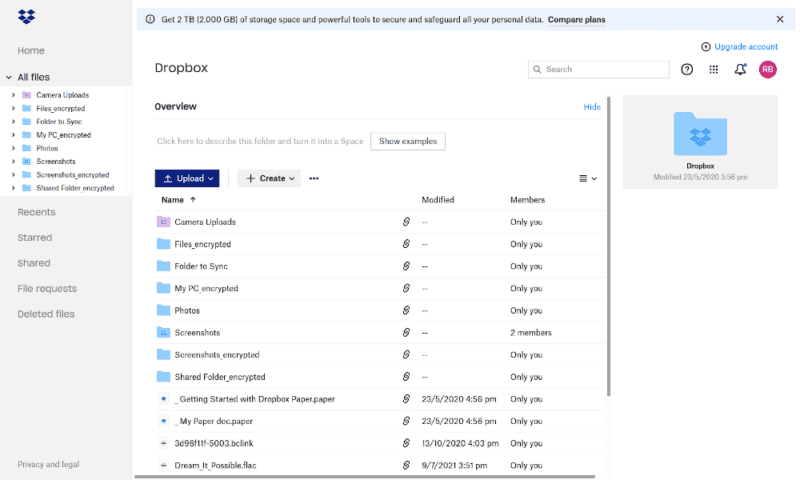 file sharing online dropbox