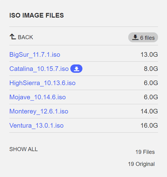  available ISO images