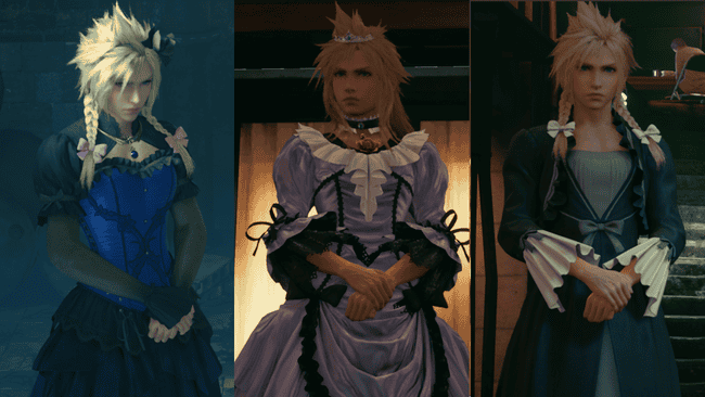 Which dress Cloud ends up wearing is the most complicated piece of this puzzle.