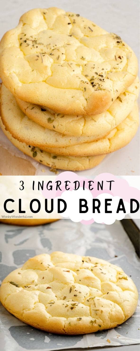 clod bread recipe pinnable image with title text