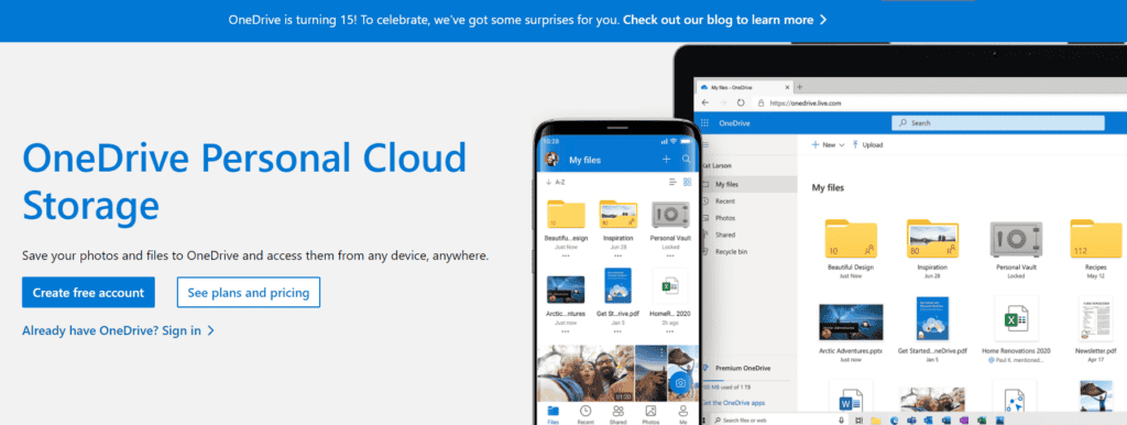 onedrive storage