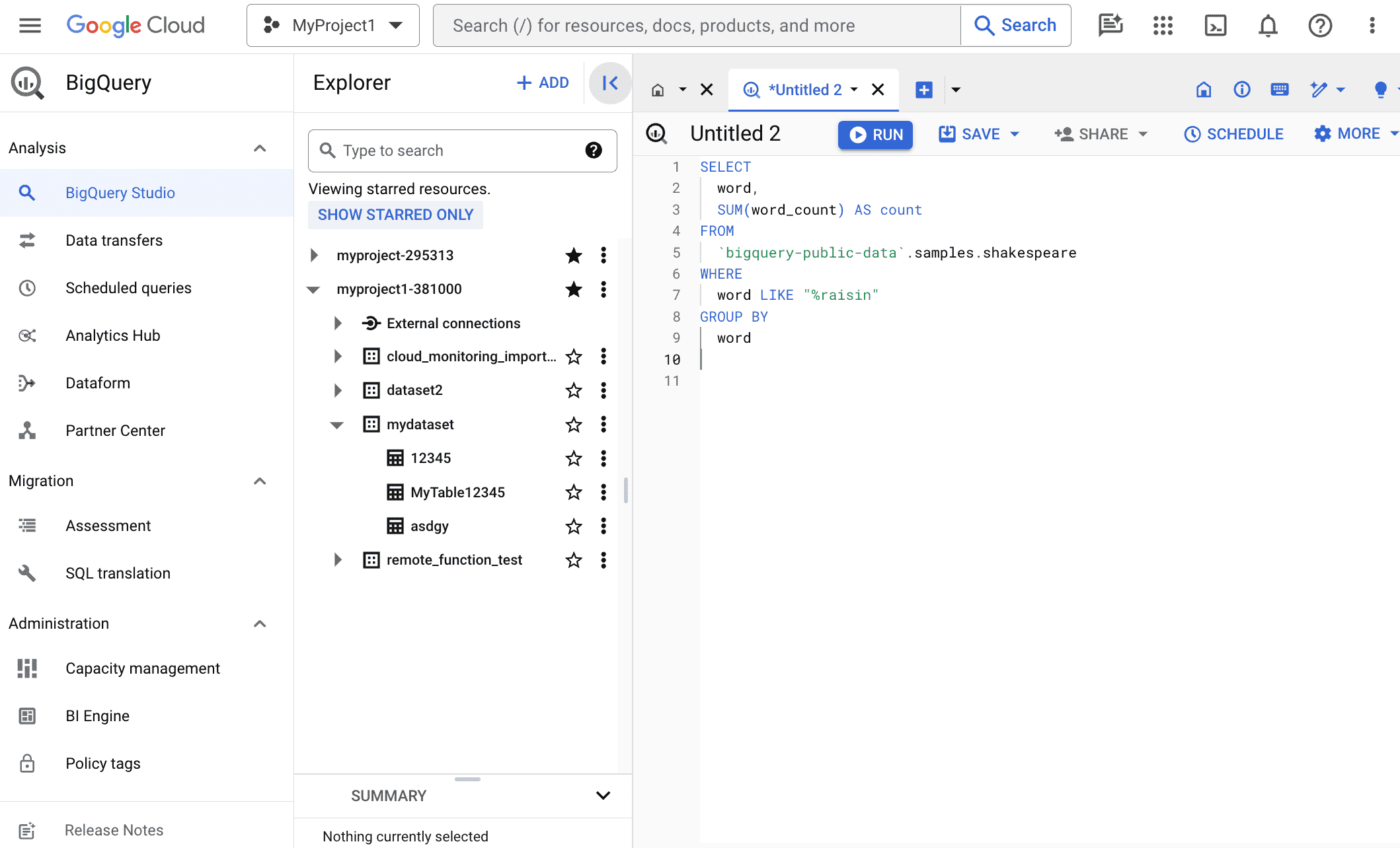 探索 Google Cloud 控制台