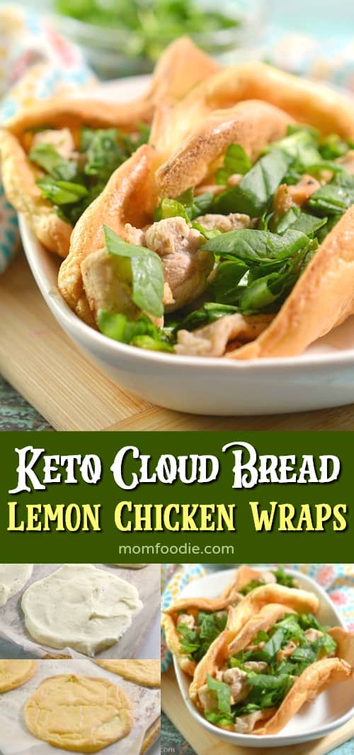 Keto Cloud Bread Lemon Chicken wrap 