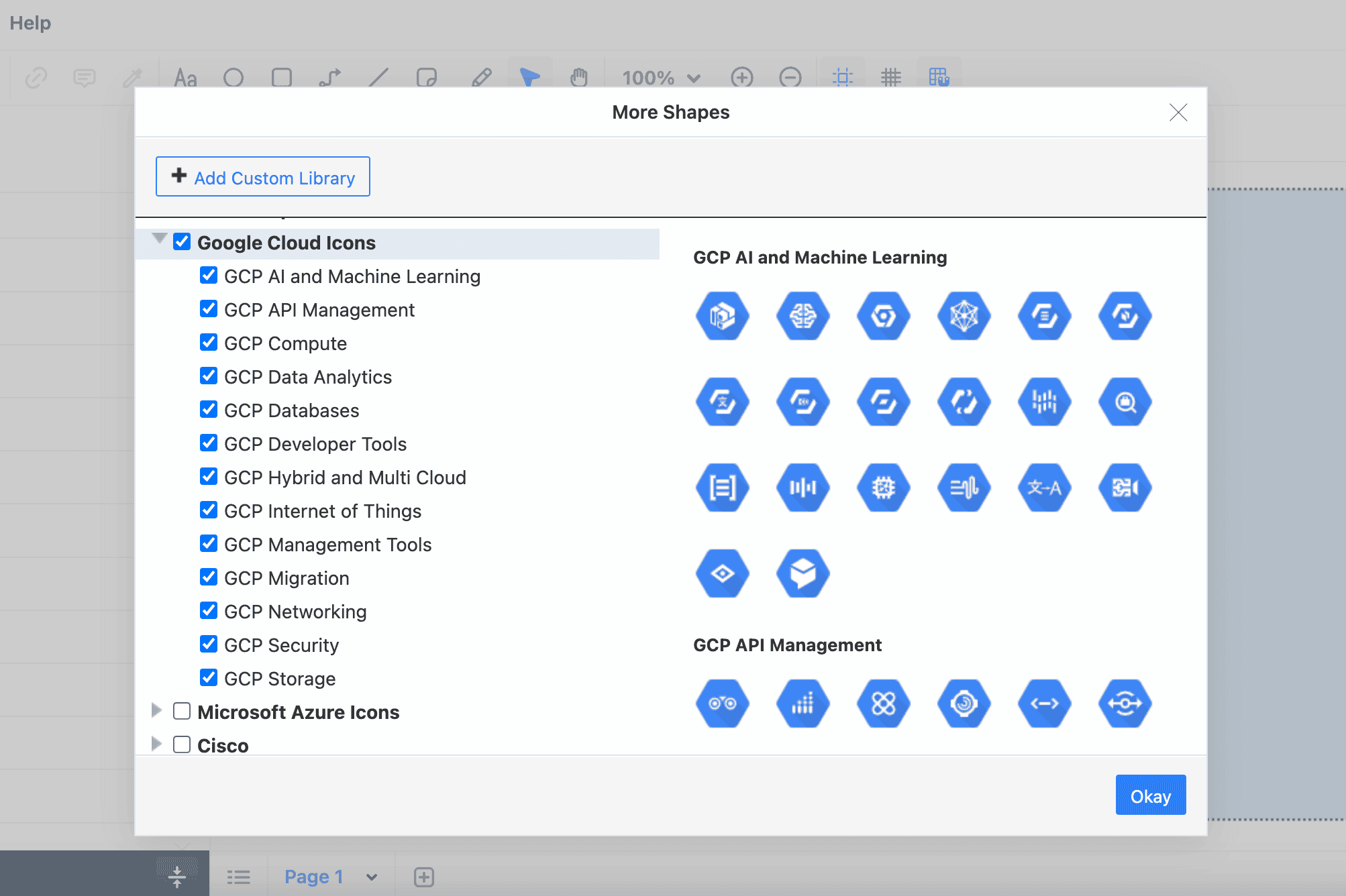 Draw Google Cloud (GCP) Diagrams