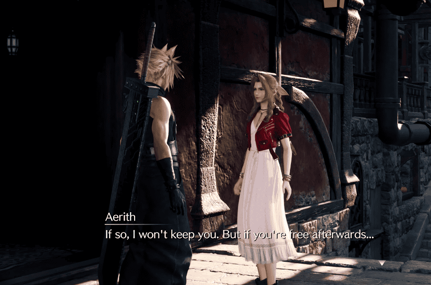 Aerith ask for Clock tower date in FF7