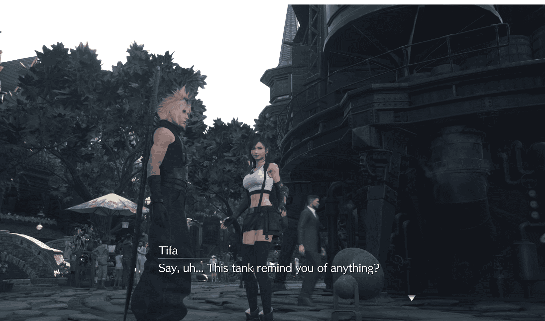 Cloud meets Tifa near tank