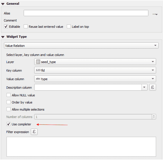 Enable auto-complete within QGIS