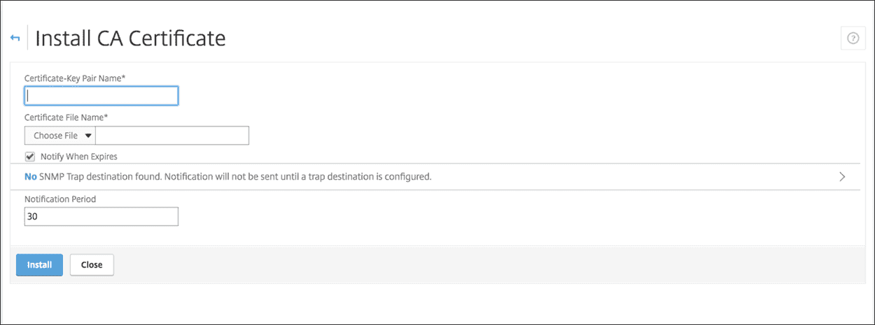 NetScaler Gateway configuration screen