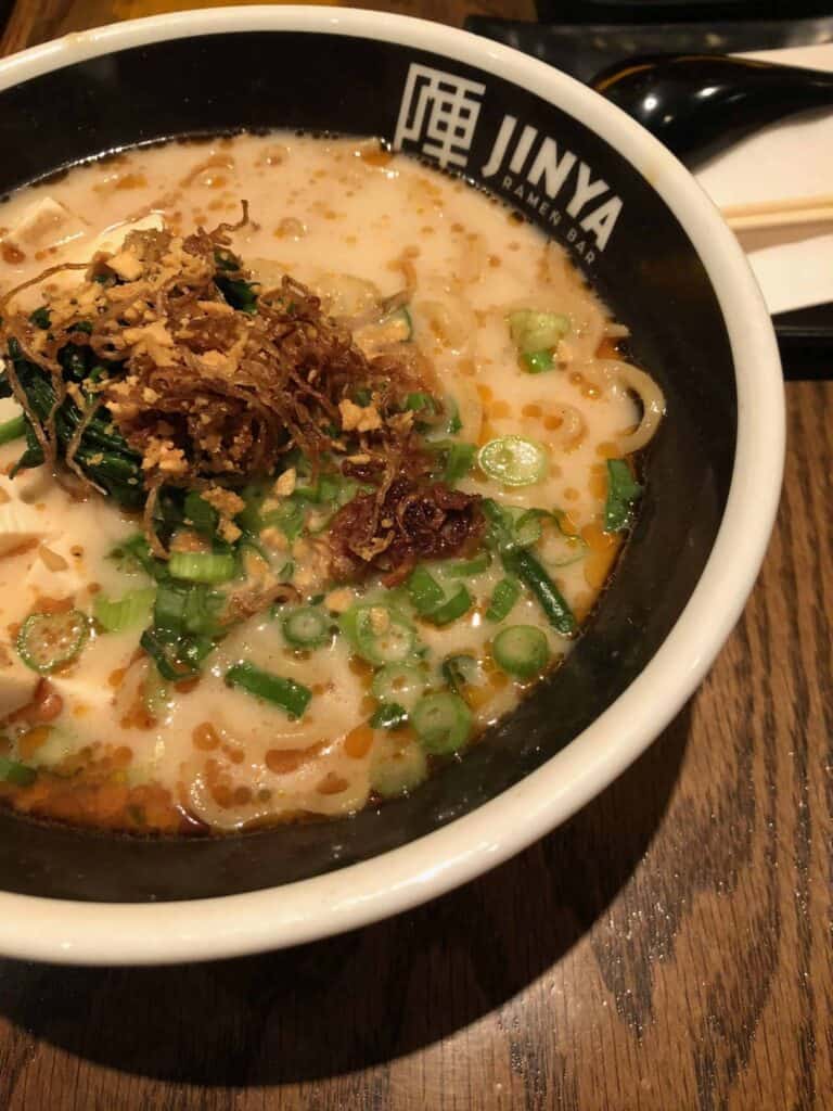 Spicy Creamy Vegan Ramen at Jinya Houston