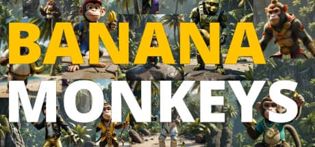 banana Monkeys game banner - find where to play in the cloud